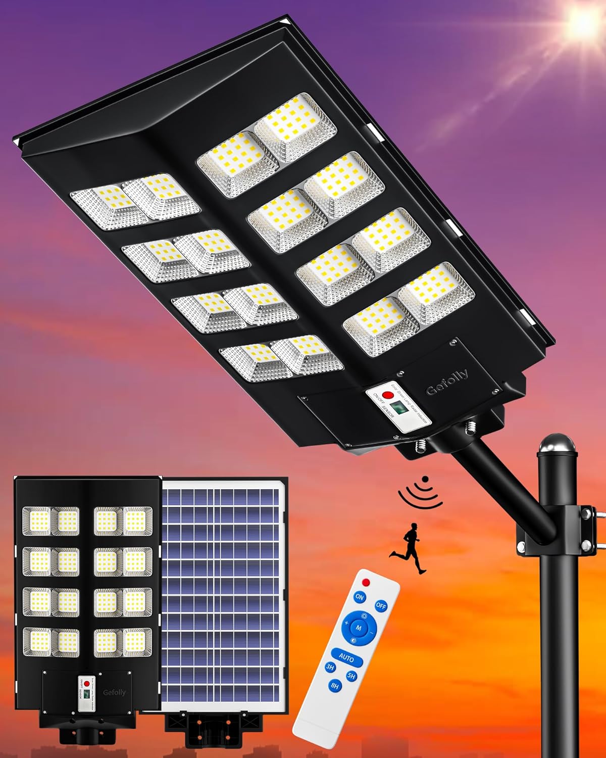 Gefolly SL - 2800W Solar Street Lights Outdoor - Gefolly