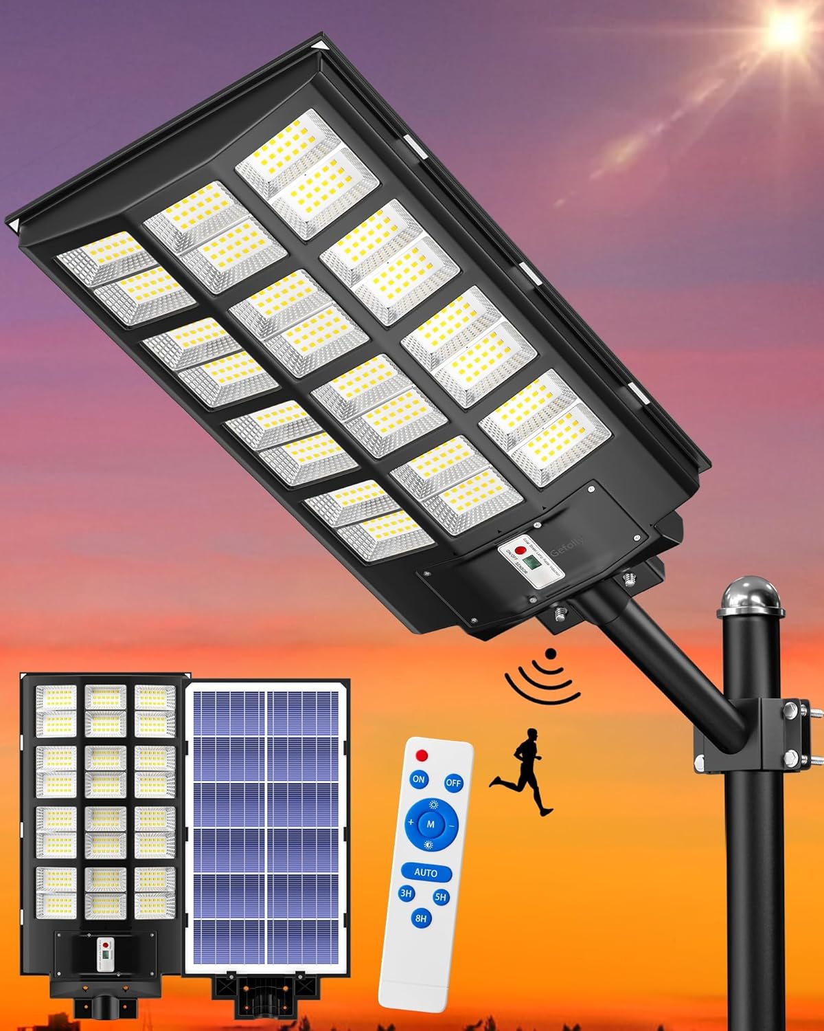Gefolly ソーラーライト 屋外 街灯 SL-6000W 600000LM Parking Lot Lights Gefolly SL-6000W 600000LM