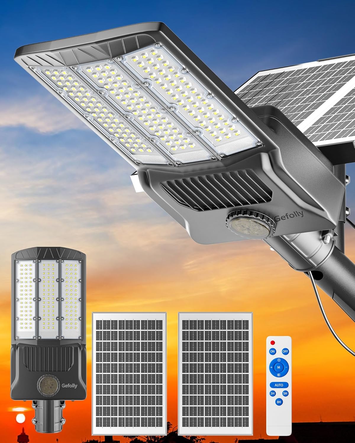 Gefolly SL - 8800W Solar Street Lights Outdoor - Gefolly