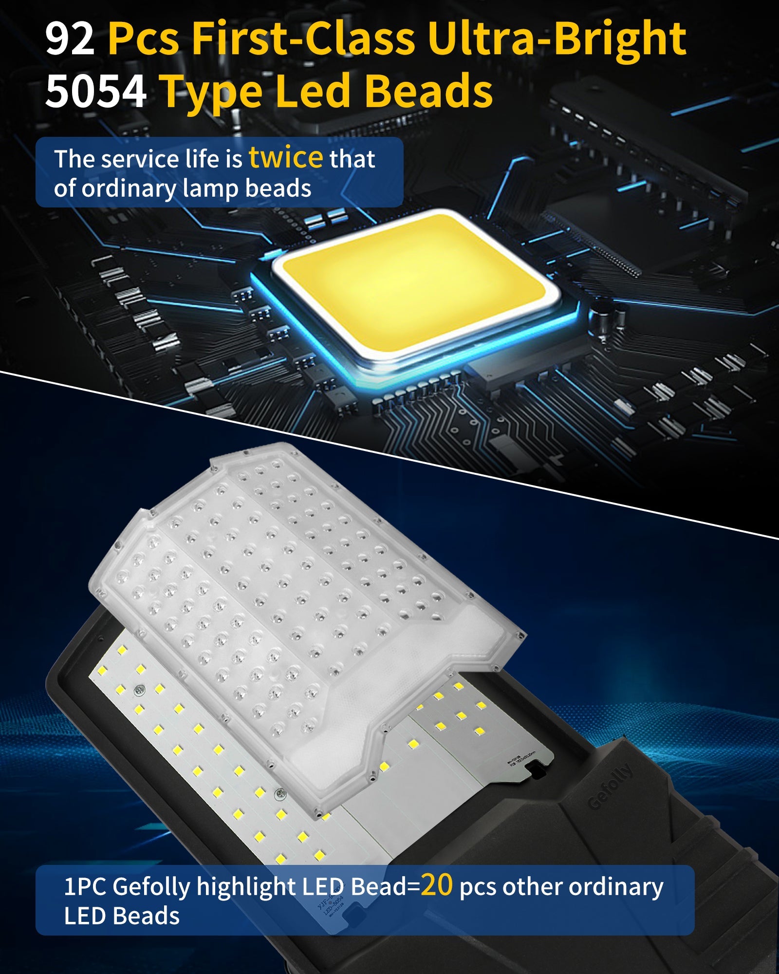 Gefolly SL-9000W Solar Street Lights Outdoor - Gefolly