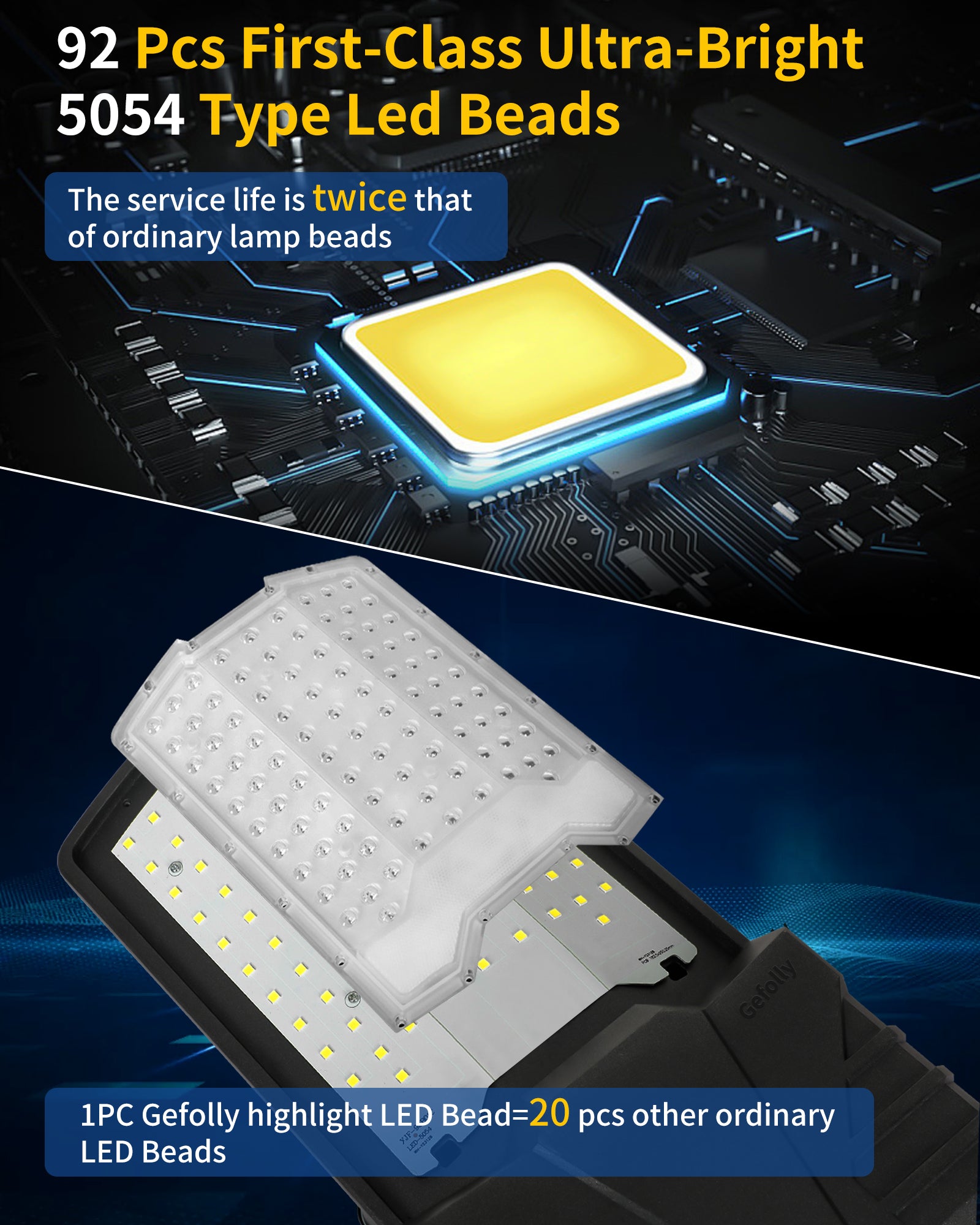 Gefolly SL-9000W Solar Street Lights Outdoor