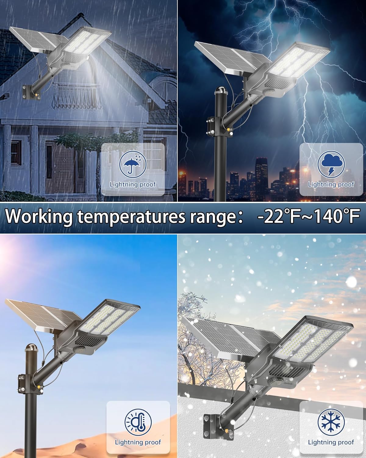 Gefolly SL - 11000W Solar Street Lights Outdoor - Gefolly