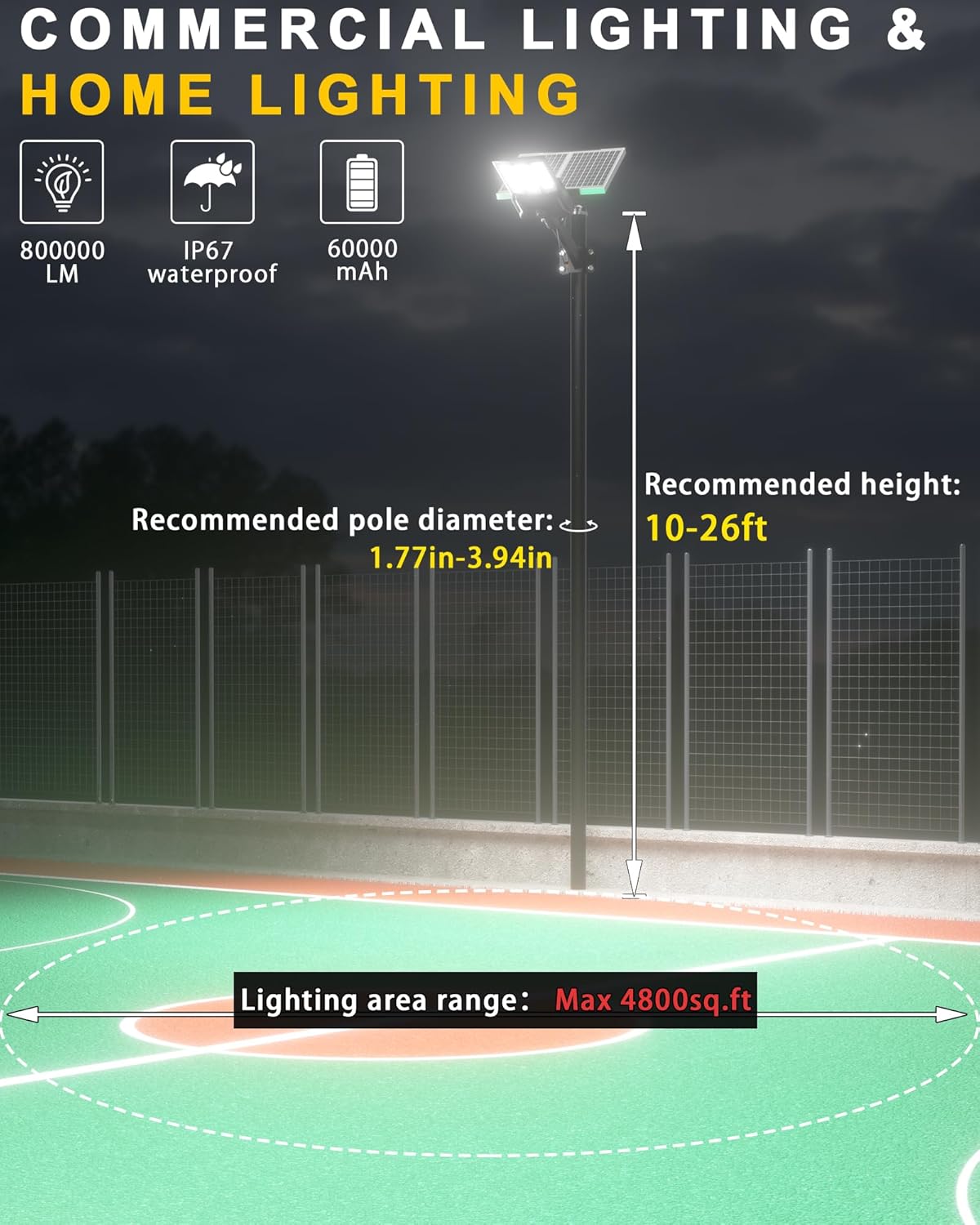 Gefolly SL - 11000W Solar Street Lights Outdoor - Gefolly