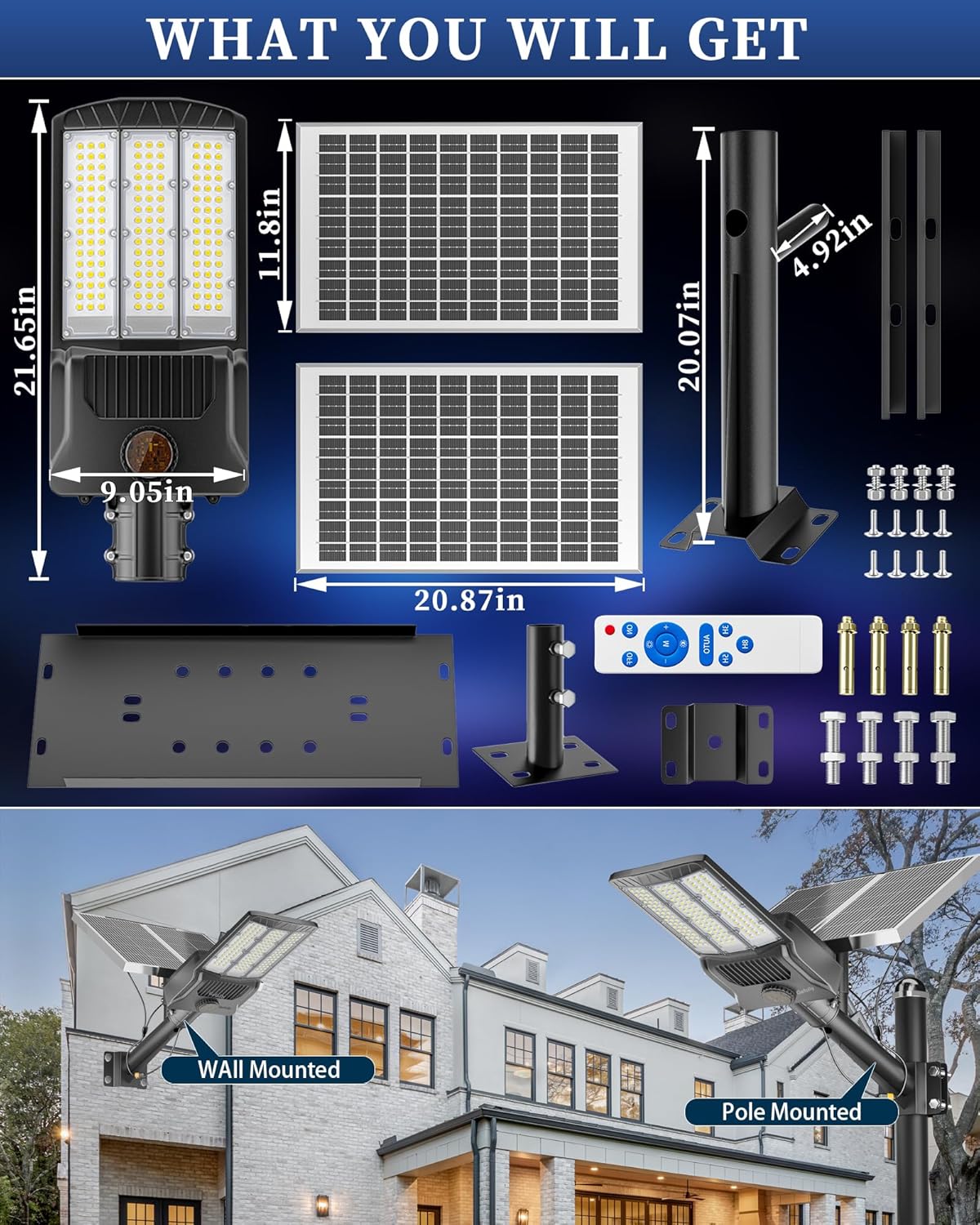 Gefolly SL - 11000W Solar Street Lights Outdoor - Gefolly