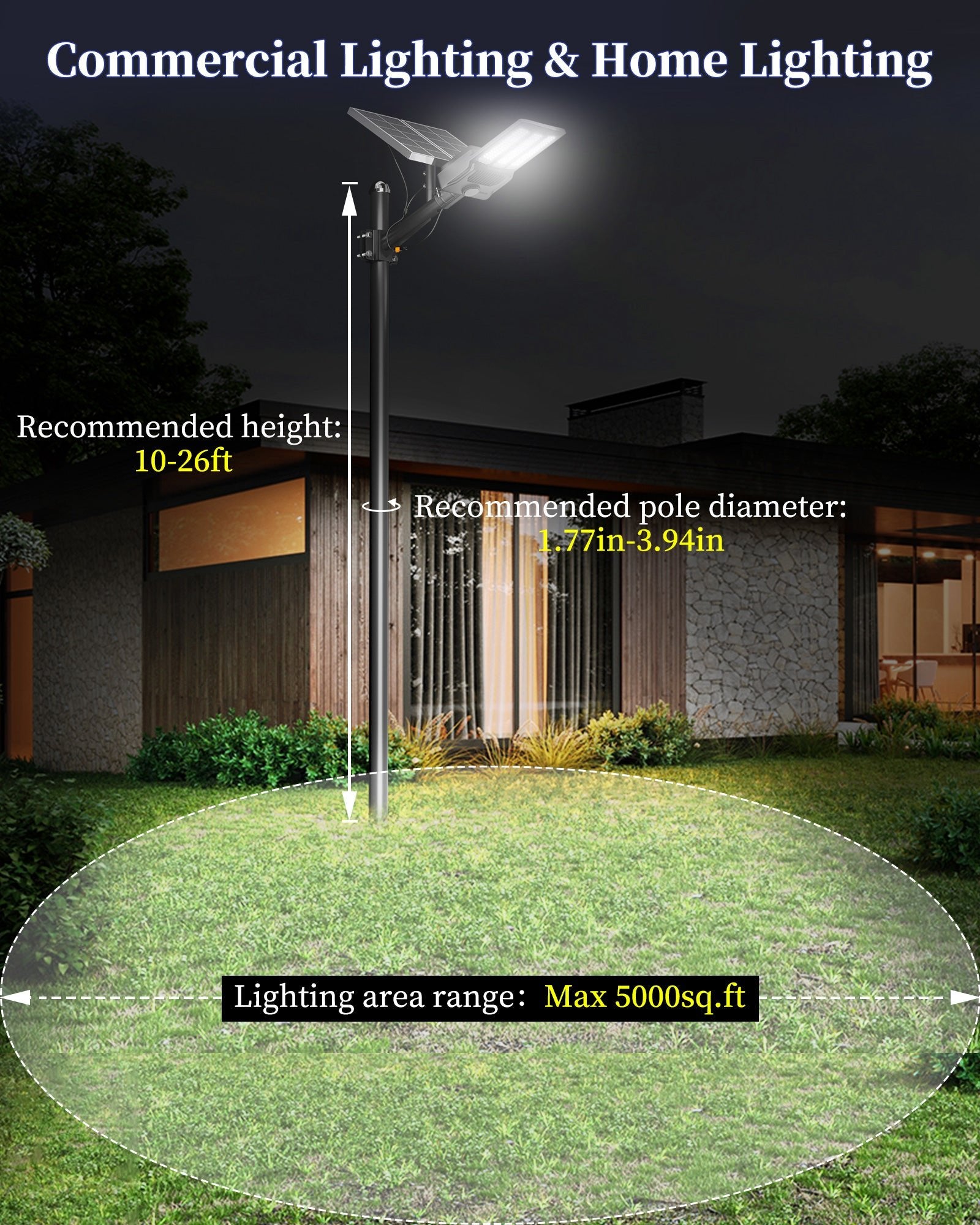 Gefolly SL - 12000W Solar Street Light Outdoor - Gefolly