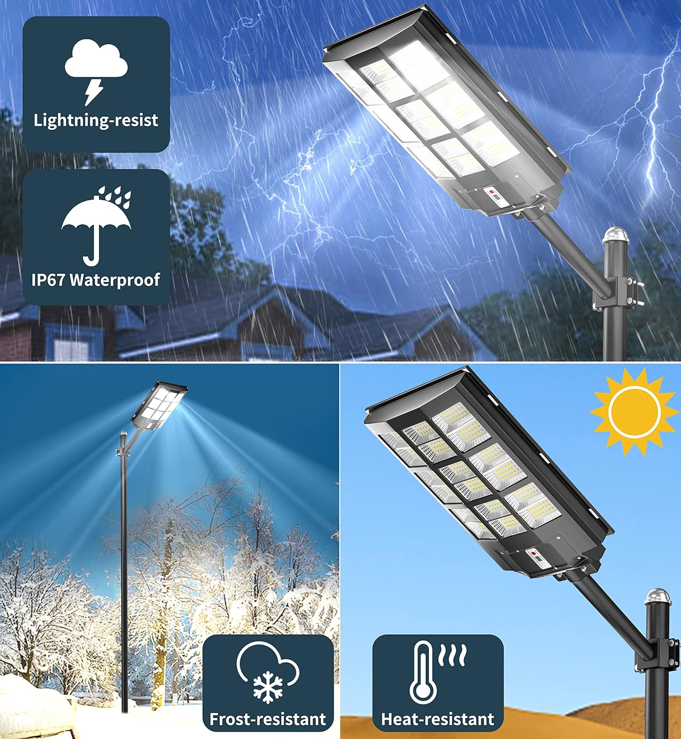 Gefolly SL - 3600W Solar Street Lights Outdoor - Gefolly