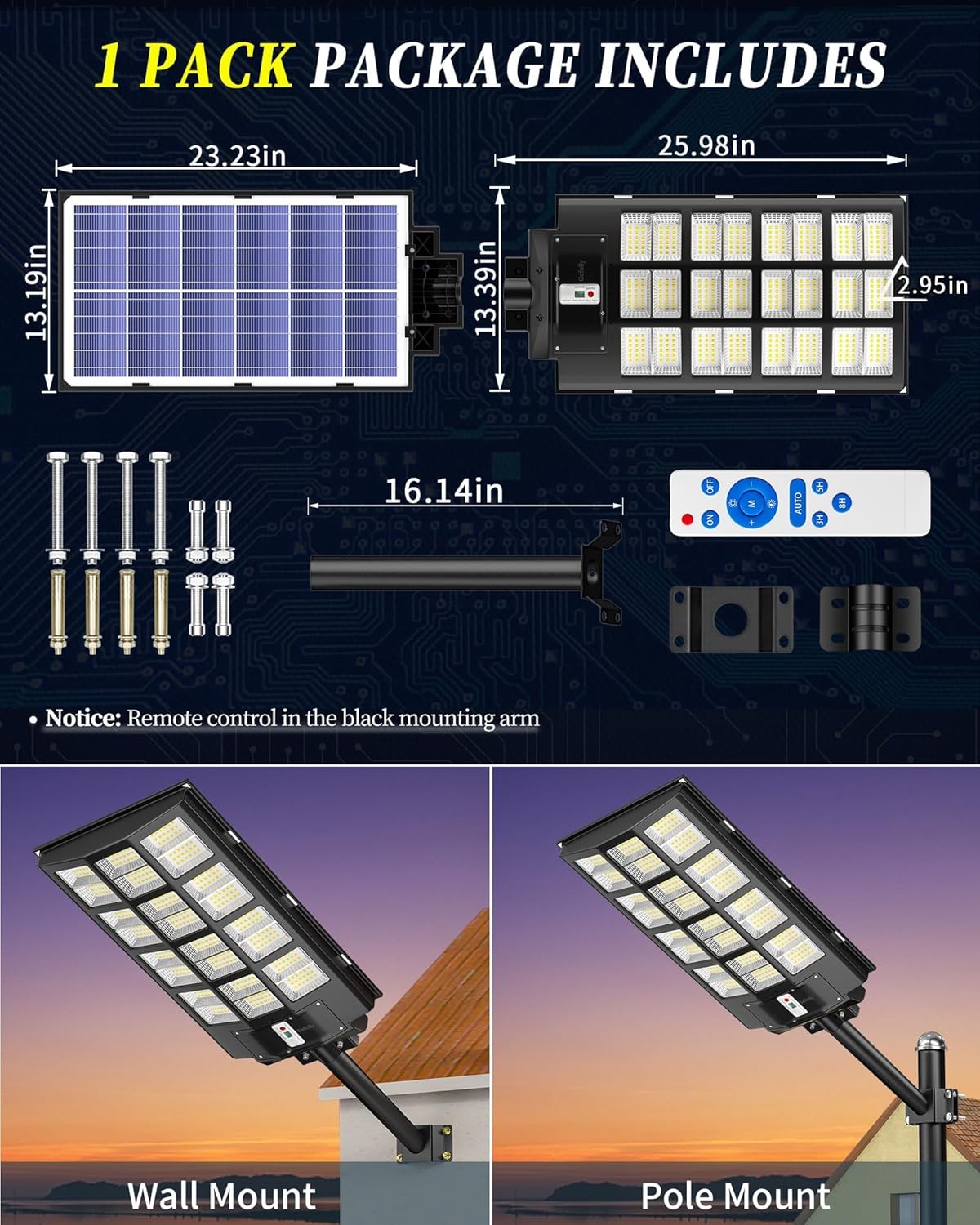 Gefolly SL - 6000W Solar Street Light Outdoor - Gefolly