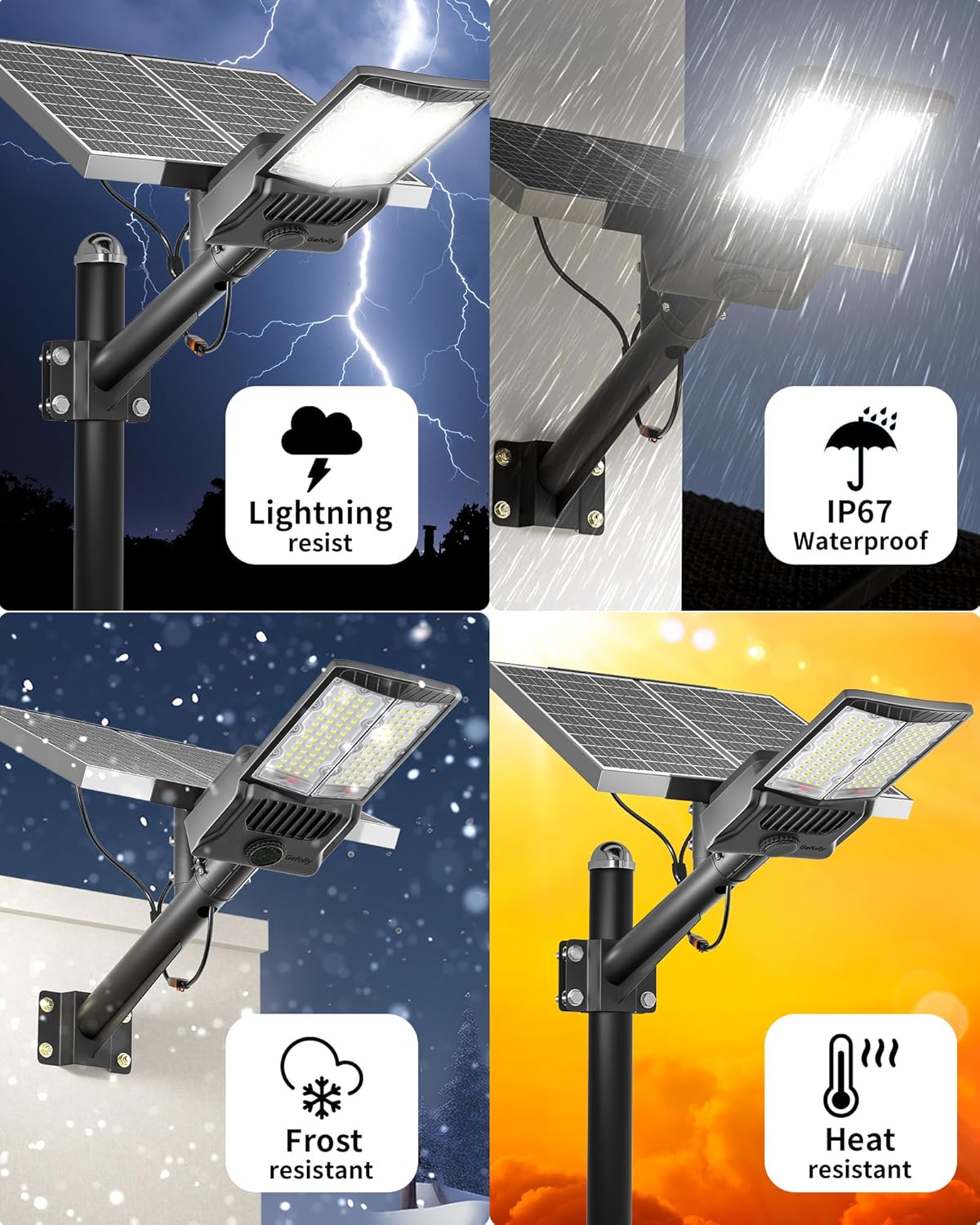 Gefolly SL - 8500W Solar Street Lights Outdoor - Gefolly