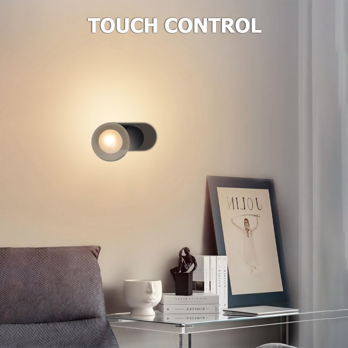 LED Night Light Rechargeable Liaht Modes/3 - Leve Dimming Black Set of 2 - Gefolly