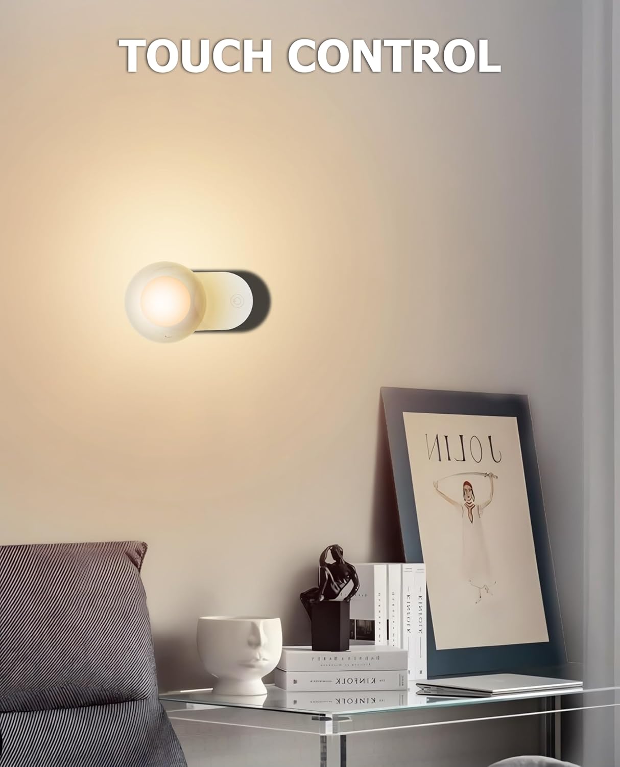 LED Night Light Rechargeable Liaht Modes/3 - Leve Dimming White Set of 2 - Gefolly